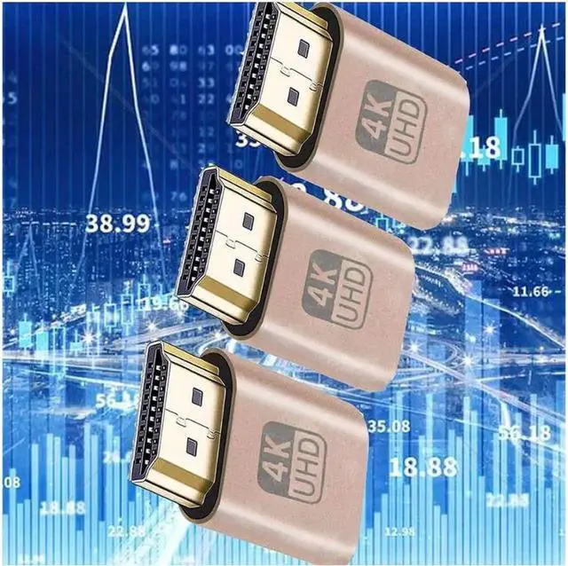 Alt view image 5 of 5 - HDMI Dummy Plug 4K High Resolution Virtual Monitor Display Emulator New Generation Headless Display Adapter Compatible with Windows Mac OSX Linux, 3Pack