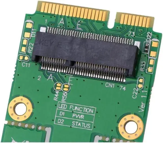 Alt view image 3 of 6 - M.2 NGFF / Key E Card to mPCIe (PCIe+USB) Adapter For Laptop Desktop mPCIe slot