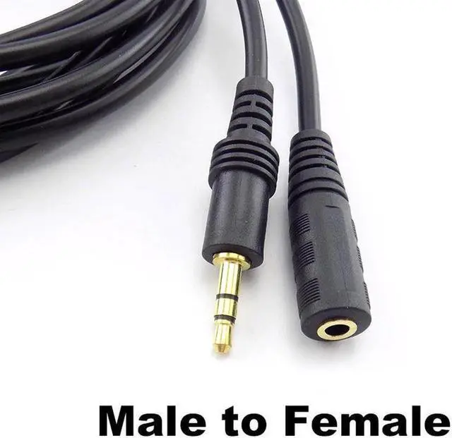 Alt view image 2 of 6 - JAENFONG 1.5/3/5m Male to Female 3.5mm Jack Male to Male Plug Stereo Aux Extension Cable Cord Audio for Phone Headphone Earphone L1(Male to Female) (5M)