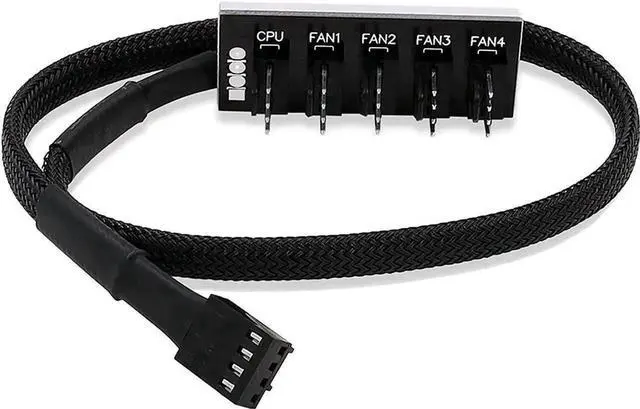 Alt view image 3 of 6 - 4-Pin PWM PC Fan Hub Power Supply Cable 1 to 5 Way Splitter PC Motherboard Case Fan Power Extension Cable Cord for ATX Computer Case 4-Pin and 3-Pin Cooling Fans