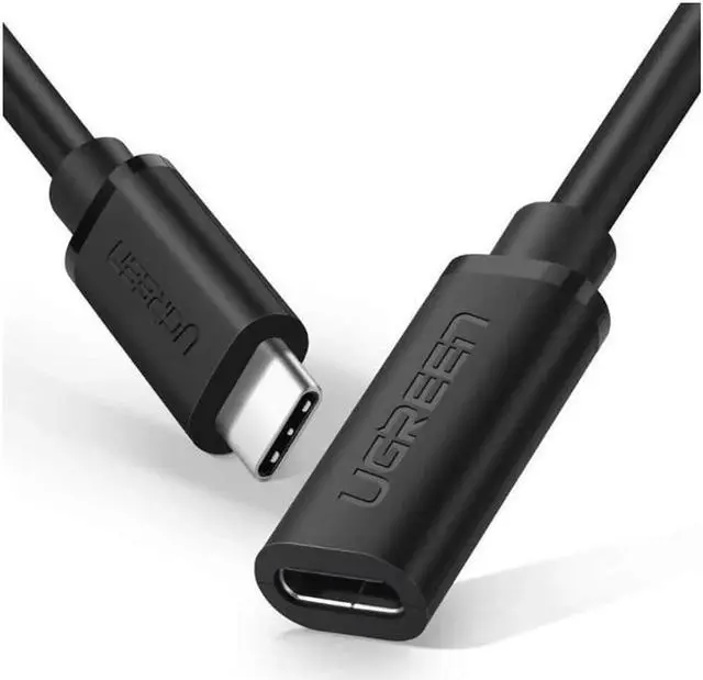 Main image of USB C Extension Cable Male to Female Type C Extender Cord Thunderbolt 3 Compatible for Nintendo Switch, MacBook Pro, Google Pixel 3 2 XL, Samsung Galaxy S10 S9 S8 Plus Note 8 (1.5FT)