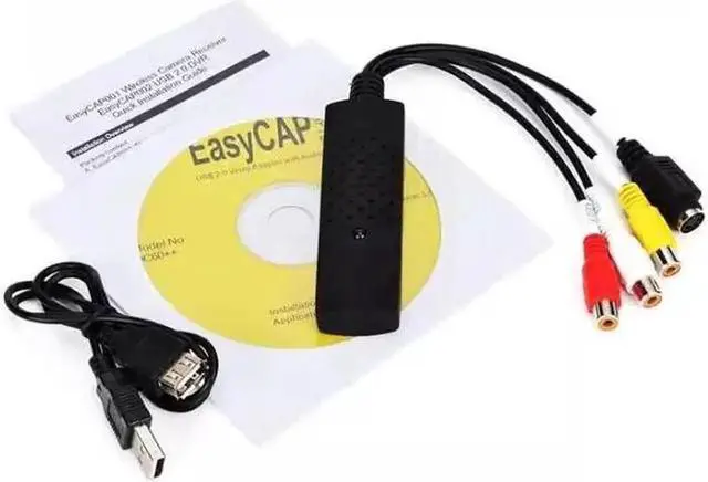Main image of One way USB 2.0 video capture card set-top box recorder game console RCA monitoring AV to computer laptop