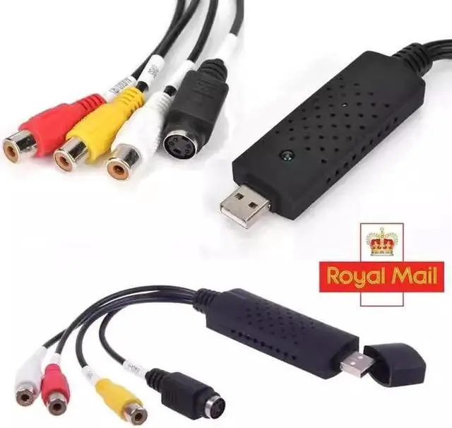 Alt view image 4 of 4 - One way USB 2.0 video capture card set-top box recorder game console RCA monitoring AV to computer laptop