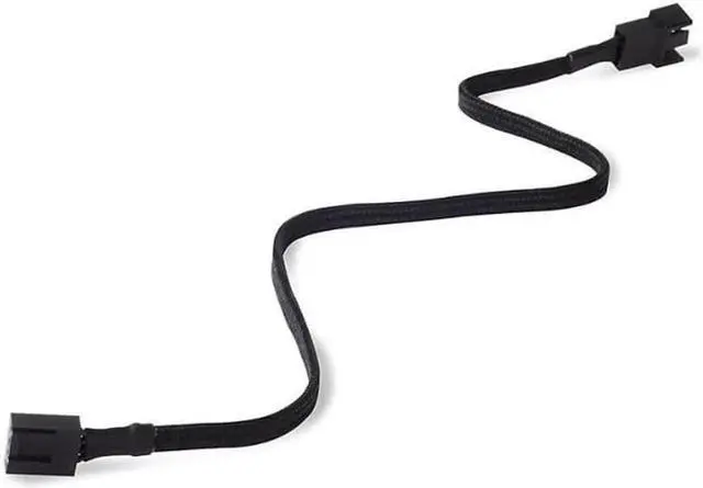 Alt view image 4 of 7 - 5 Pack 4 Pin PWM Fan Power Extension Cable with Black Sleeved Braided,CPU Cooler 4Pin Male to Female Adapter Cord for Computer ATX Case 4 Pin 3 Pin Cooling Fan - 15.7 Inch ,Black