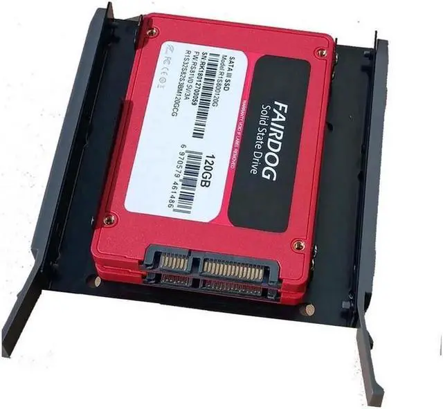 Alt view image 3 of 6 - 2.5" SSD / HDD Mounting Kit adapter for 3.5" Drive Bay ,3.5-Inch to 2*2.5-Inch Internal Hard Drive Mounting Kit with 2-port sata 15pin power cable (slide rails & HDD NOT included)