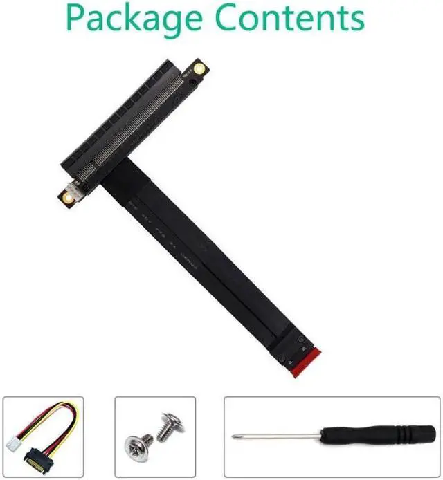 Alt view image 5 of 5 - Weastlinks Graphics Extension Cable NVME M.2 to x16 PCIE Riser M2 to PCI Express Adapter Cable 20cm Full Speed For Bitcoin Miner Mining BTC