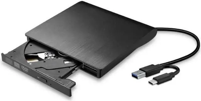 Alt view image 2 of 7 - External CD DVD Drive, Type C USB 3.0 CD DVD RW Reader Burner Portable CD-RW/VCD-RW Player Rewriter High Speed Low Noise Super drive for Laptop, Desktop, Mac OS, Windows 10/8/7/XP/Linux