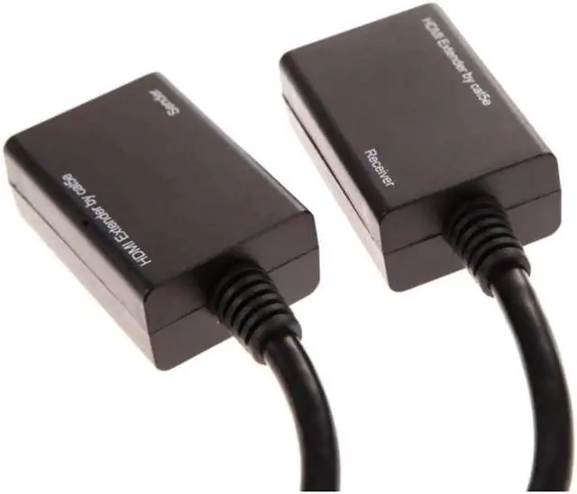 Alt view image 2 of 6 - 2PCS/Set HDMI Over RJ45 CAT5e CAT6 Cable LAN Ethernet Balun Extender Repeater 1080p 3D 30M