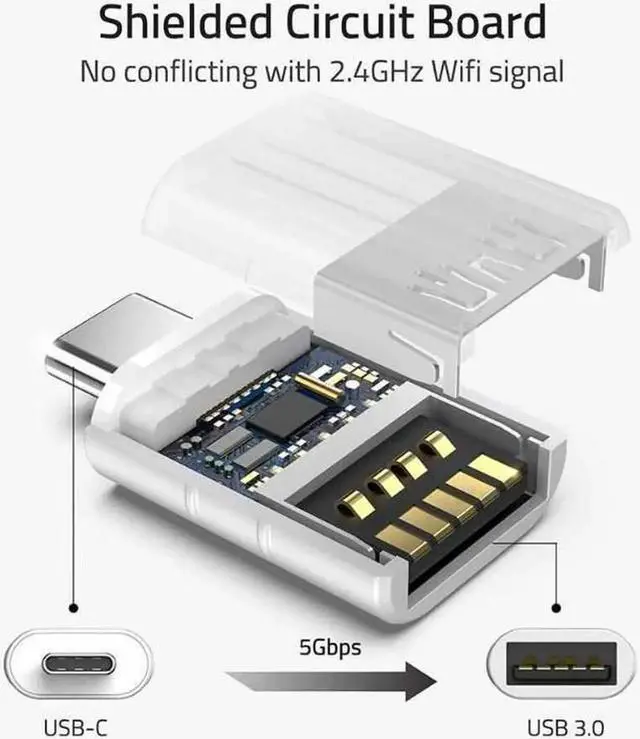 Alt view image 5 of 7 - USB C to USB Adapter Pack of 2 USB C Male to USB3 Female Adapter Compatible with MacBook Pro 2021 iMac iPad Mini 6/Pro MacBook Air 2022 and Other Type C or Thunderbolt 4/3 Devices Space Silver