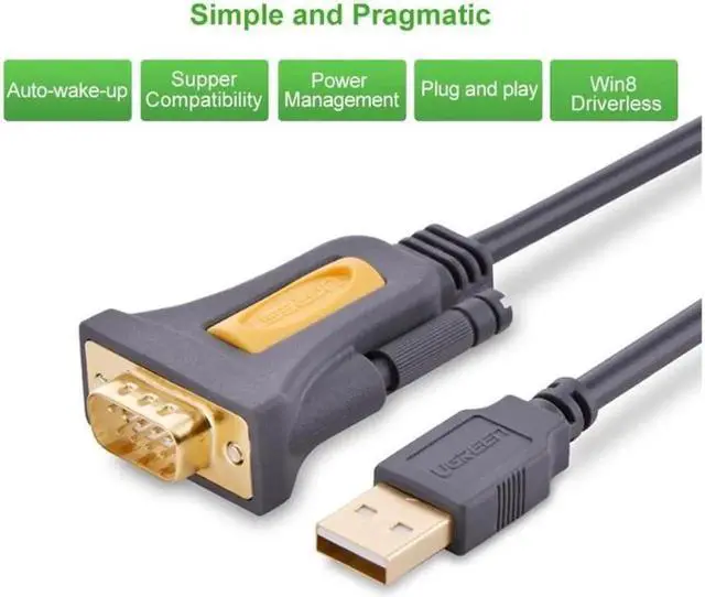 Alt view image 4 of 7 - USB 2.0 to RS232 DB9 Serial Cable Male A Converter Adapter with PL2303 Chipset for Win8.1/8, Compatible with 8/7/Vista/XP//2000 and Mac OS X 10.6 and Above (3ft/1m) 20210