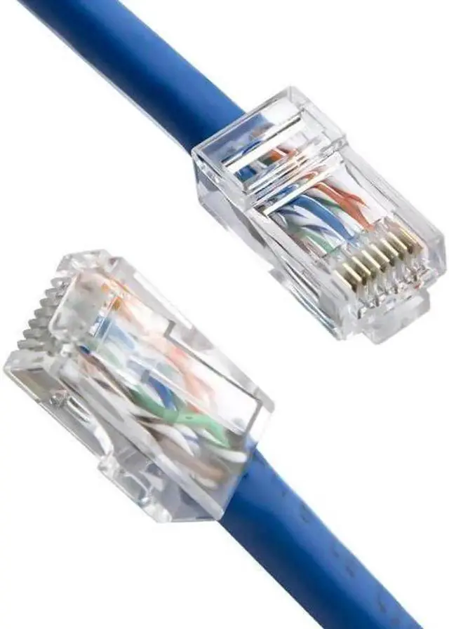 Alt view image 5 of 6 - Cat6 Connector Cat6 RJ45 Ends 100-Pack Cat6 / Cat5e / Cat5 RJ45 Connector Ethernet Cable Crimp Connectors UTP Network Plug for S