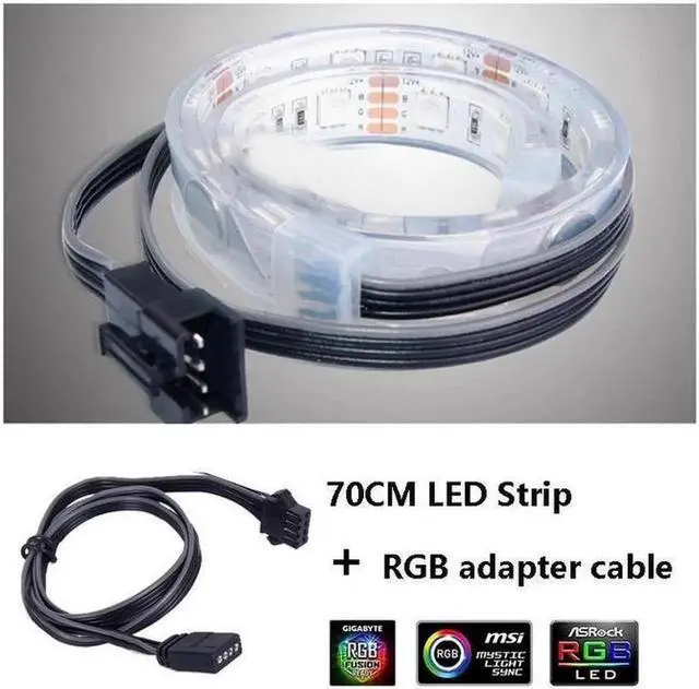 Main image of 70cm (27.5inch) LED Strip Light 12V 4-pin Desktop Chassis decorative RGB LED Strip
