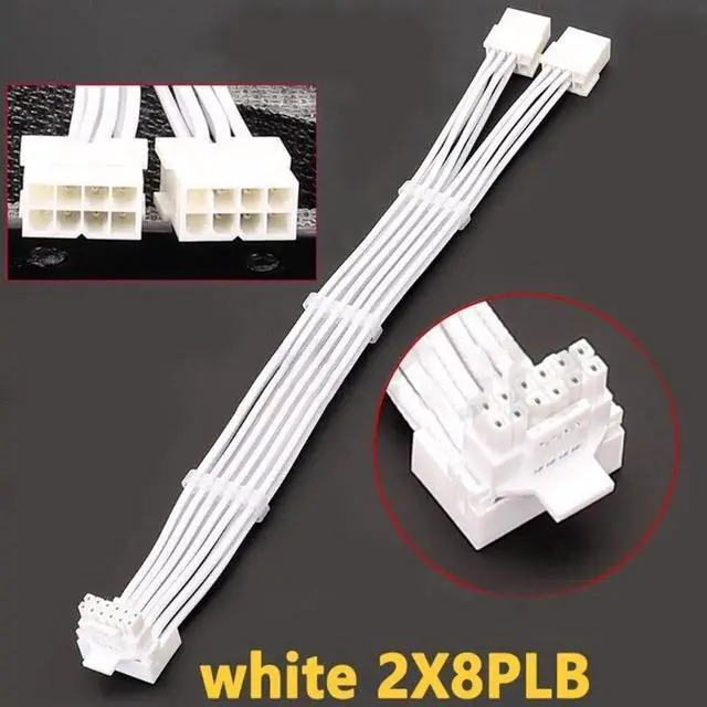 Alt view image 2 of 2 - JAENFONG for RTX4000 Series 2x 8Pin Female to PCIE 5.0 12+4 16Pin Video Card Cable 12VHPWR PCIE 5.0 Straight/Elbow Head Cable(2X8PIN PLB)