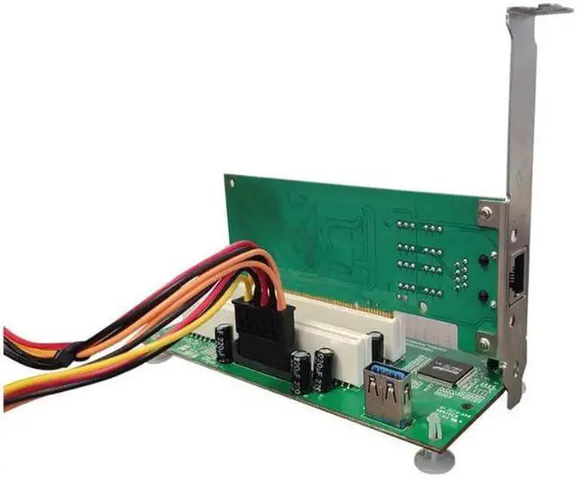 Alt view image 2 of 4 - Weastlinks PCI-Express to PCI Adapter Card PCIe to Dual Pci Slot Expansion Card USB 3.0 Add on Cards Converter