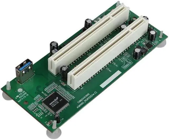 Alt view image 4 of 4 - Weastlinks PCI-Express to PCI Adapter Card PCIe to Dual Pci Slot Expansion Card USB 3.0 Add on Cards Converter