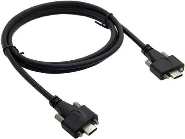 Main image of Type-C USB 3.1 USB-C Male to Male Type-C USB 3.1 USB-C with M2 Screws Locking Panel Mount Type 10Gbps Data Cable 1.2M