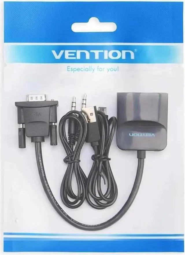 Alt view image 4 of 7 - VGA to HDMI Adapter with Audio (PC VGA Source Output to TV/Monitor with HDMI Connector) VENTION 1080P VGA to HDMI Adapter Cable for Computer Desktop Laptop PC Monitor HDTV (1.5FT/0.5M)