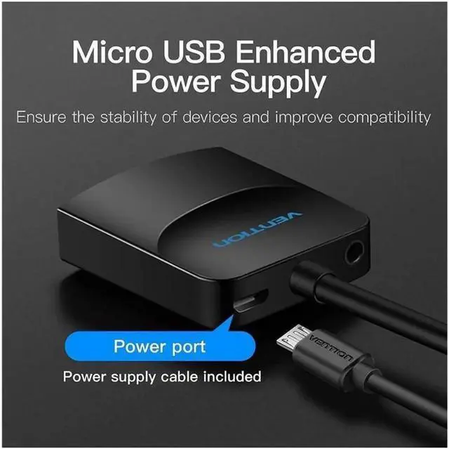 Alt view image 5 of 7 - VGA to HDMI Adapter with Audio (PC VGA Source Output to TV/Monitor with HDMI Connector) VENTION 1080P VGA to HDMI Adapter Cable for Computer Desktop Laptop PC Monitor HDTV (1.5FT/0.5M)