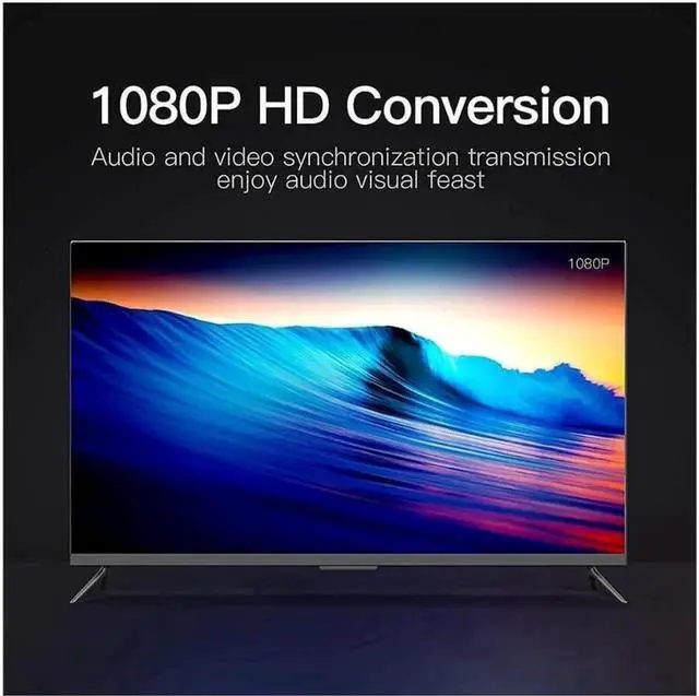 Alt view image 3 of 7 - VGA to HDMI Adapter with Audio (PC VGA Source Output to TV/Monitor with HDMI Connector) VENTION 1080P VGA to HDMI Adapter Cable for Computer Desktop Laptop PC Monitor HDTV (1.5FT/0.5M)