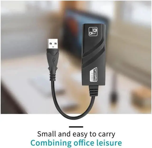 Alt view image 2 of 5 - Wired USB 3.0 To Gigabit Ethernet RJ45 LAN (10/100/1000) Mbps Network Adapter Ethernet Network Card For PC