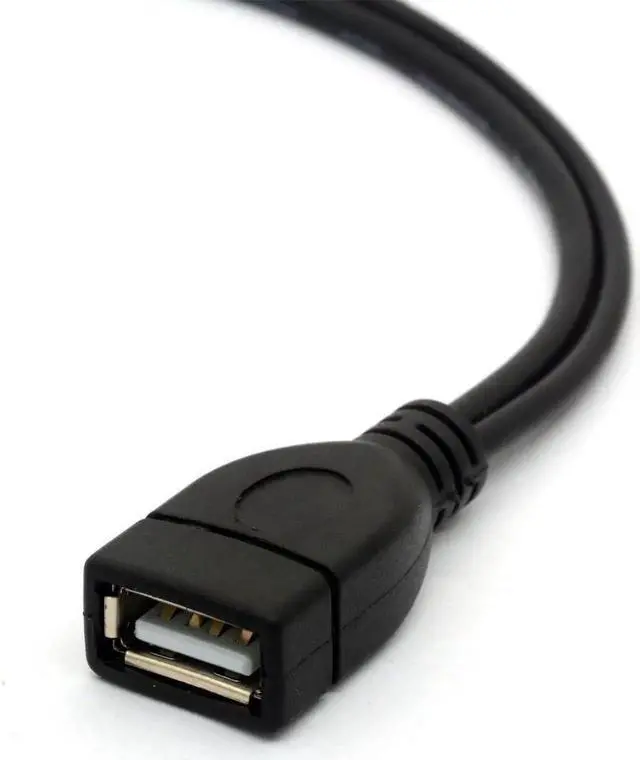 Alt view image 2 of 4 - Micro USB Y Splitter Cable OTG Power Enhancer Cord USB 2.0 A Female to 90 Degree Micro USB Male and Straight Micro Female On-The-Go Adapter (Micro Male 90Degree)