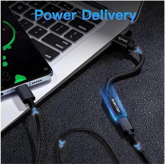 Alt view image 5 of 6 - [10Gbps] USB C Female to USB Male Adapter Cable Electop USB 3.1 GEN 2 USB C Converter Support Double Sided 10Gbps Data Transfer & Power Charging USB A 3.1 to USB-C Cable