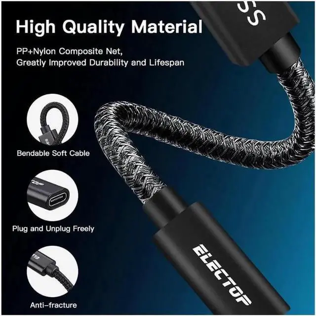 Alt view image 6 of 6 - [10Gbps] USB C Female to USB Male Adapter Cable Electop USB 3.1 GEN 2 USB C Converter Support Double Sided 10Gbps Data Transfer & Power Charging USB A 3.1 to USB-C Cable