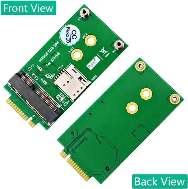 Alt view image 7 of 7 - NGFF M.2 Key B to Mini PCI-E Adapter for 3G/4G/5G GSM LTE Module Mini PCIe Card to Desktop PC (with SIM Card Slot)