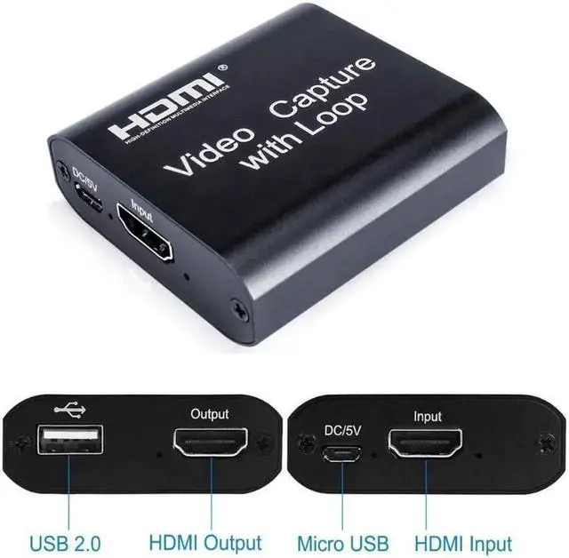 Alt view image 4 of 7 - Audio Video Capture Cards, 1080P 60FPS Game Video Capture Card Device, Live Stream and Record for Switch/X-1/360/ PS4/3/Wii U/Wins/Linux/Mac
