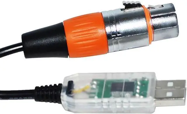 Main image of JAENFONG USB RS485 TO XLR 3P FEMALE SOCKET DMX512 CABLE FIXTURE QLC Q LIGHT CONTROLLER+ FREESTYLER STAGE LIGHTNING CONTROLLER KABLE (Color E) Cable length:1M