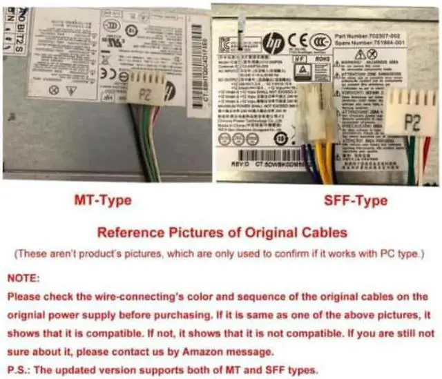Alt view image 2 of 4 - 24 Pin to 6 Pin ATX Power Adapter Cable for HP Z220 Z230 SFF MT TWR Series 4000 6005 8300 ProDesk 600 G1 EliteDesk 800 G1 13-inch(33cm)
