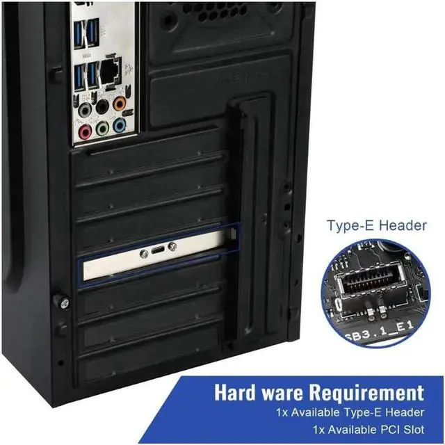 Alt view image 2 of 6 - SMUGDESK USB 3.1 Type C Front Panel Header Extension Cable cm, USB 3.1 Type E to USB 3.1 Type C Cable,Gen 2 10 Gbps Internal Adapter Cable,with Mount Screw (26cm)