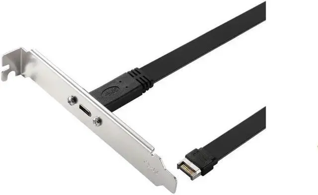 Alt view image 5 of 6 - SMUGDESK USB 3.1 Type C Front Panel Header Extension Cable cm, USB 3.1 Type E to USB 3.1 Type C Cable,Gen 2 10 Gbps Internal Adapter Cable,with Mount Screw (26cm)