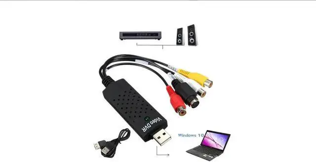 Alt view image 6 of 6 - Video Capture Card TV Tuner VCR DVD Audio Adapter Converter for Win10