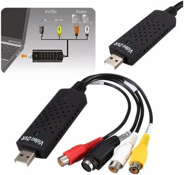 Alt view image 5 of 6 - Video Capture Card TV Tuner VCR DVD Audio Adapter Converter for Win10