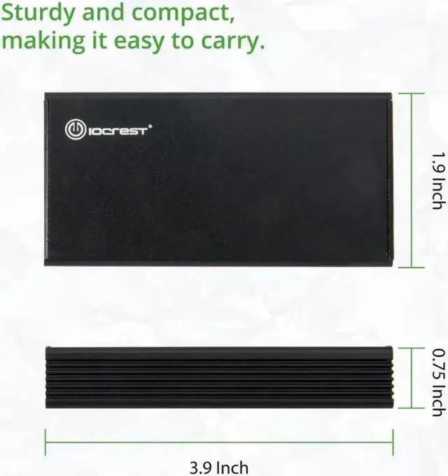 Alt view image 2 of 6 - USB-C 3.2 Gen 2x2 M.2 M-key NVME Gen 3x4 SSD External Enclosure Asmedia Chipset