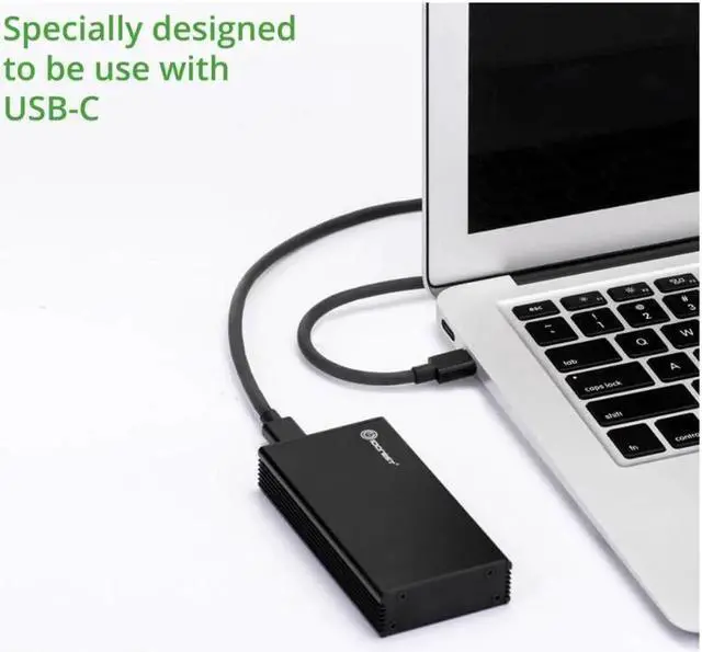 Alt view image 3 of 6 - USB-C 3.2 Gen 2x2 M.2 M-key NVME Gen 3x4 SSD External Enclosure Asmedia Chipset