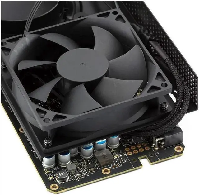 Alt view image 2 of 5 - 4-Pin PWM GPU Dual Fan Splitter Adapter Cable All Black Sleeved for Graphics Cards