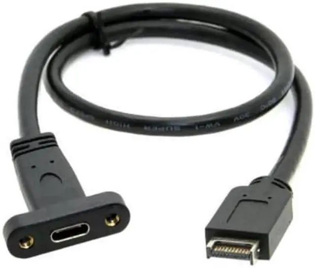 Main image of FVH USB 3.1 Front Panel Header to USB-C Type-C Female Extension Cable 40cm with Panel Mount Screw UC-037