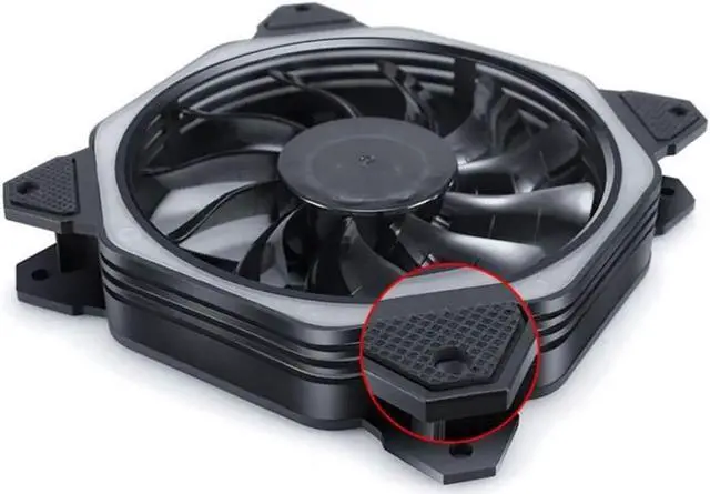 Alt view image 2 of 6 - 120mm RGB Color Case Fans 11- Blades Quiet Computer Cooling PC Fans RGB Color Changing LED Fan with Remote Control (Only Fan)