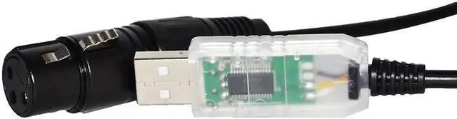 Main image of JAENFONG USB RS485 TO XLR 3P FEMALE SOCKET DMX512 CABLE FIXTURE QLC Q LIGHT CONTROLLER+ FREESTYLER STAGE LIGHTNING CONTROLLER KABLE (Color H) Cable length:1M