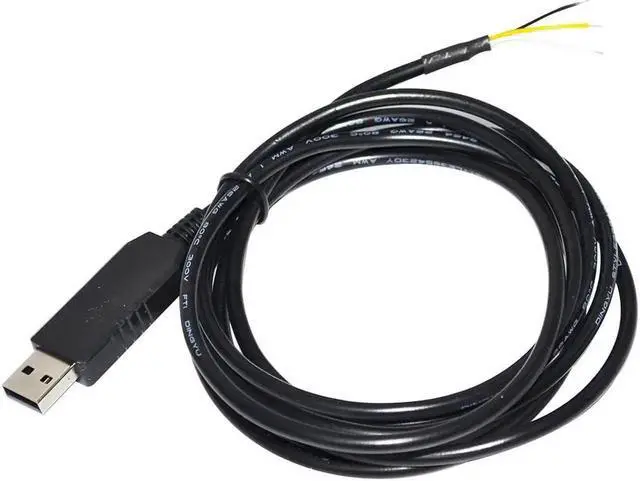Alt view image 2 of 2 - JAENFONG FT232RL USB TO RS232 3PIN 3P WE WIRE END OPEN SERIAL ADAPTER CONVERTER CABLE COMPATIBLE USB-RS232-WE-1800-BT Cable length:(3.6m)
