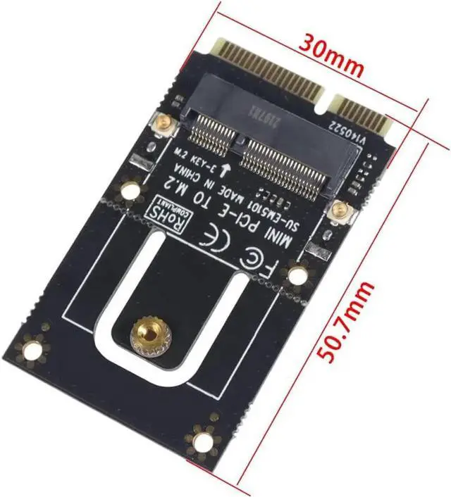 Alt view image 4 of 7 - NGFF M.2 to Mini PCI-E Adapter Card Mini Pci-e to M.2 Wireless Module Conversion Card EM5101 / EM5101B (EM5101 with Antenna)