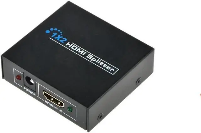 Alt view image 2 of 4 - New Full HD 1x2 Port HDMI Splitter Amplifier Repeater 3D 1080p Female Switch Box Hub