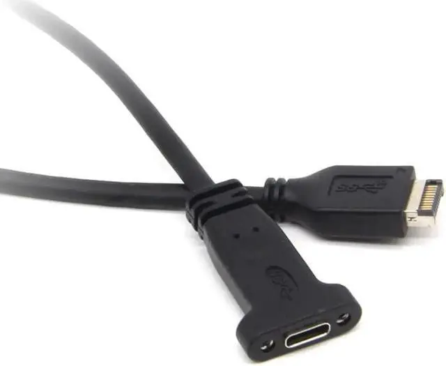 Alt view image 2 of 4 - Motherboard Expansion Cable USB 3.1 Type E Male to USB-C Female 50cm Front Panel Header Computer Connector