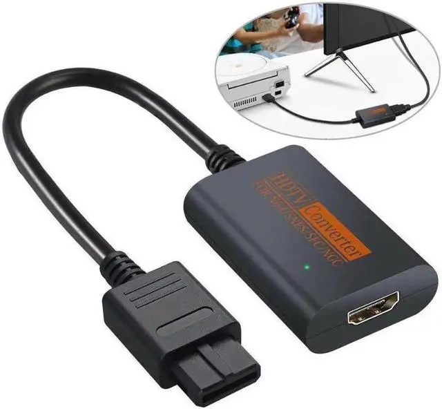 Alt view image 3 of 3 - For NGC/SNES/N64 To HDMI-compatible Converter Adapter For Nintend 64 For GameCube Plug And Play Full Digital Cable