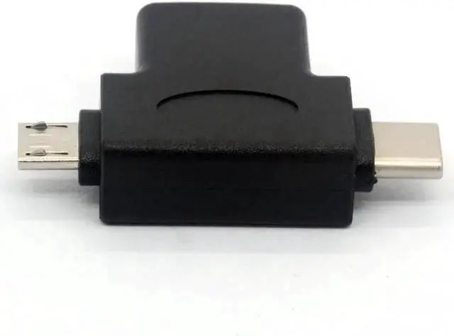 Alt view image 2 of 5 - smugdesk 2in1 Micro USB 3.0 and 2.0 Type C OTG Adapter, USB-C Male Micro USB Male to USB-A 3.0 Female Converter On The Go for Android Google Nexus Samsung Galaxy Note ect. (180 Degree)