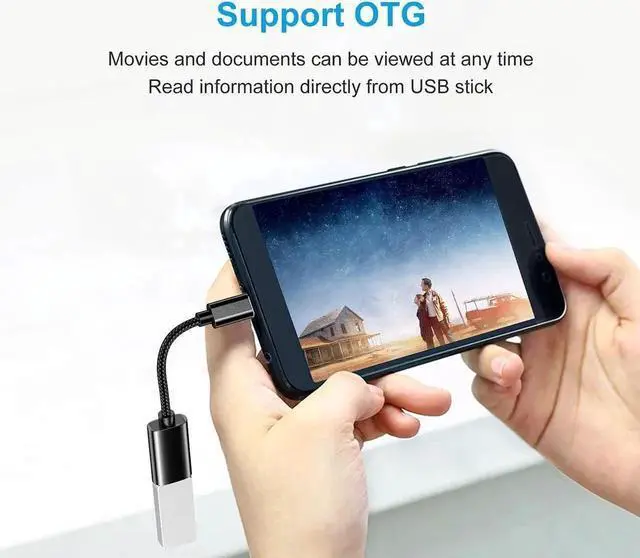 Alt view image 4 of 7 - [1 Pack]USB C to USB 3.0 Adapter USB Type-C to USB Thunderbolt 3 to USB Adapter OTG Cable for MacBook Pro/Air 2020/2018 for iPad Pro 2020 for Galaxy S20 S20+ for Google Pixel and More