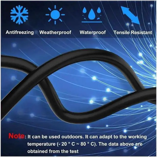 Alt view image 5 of 7 - Cat 8 Ethernet Cable 82 ft. Shielded 26AWG Lastest 40Gbps 2000Mhz SFTP Patch Cord Heavy Duty High Speed Cat8 LAN Network RJ45 Cable- in Wall Outdoor Weatherproof Rated for Router Modem Gaming 82 ft.