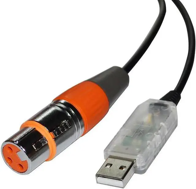 Alt view image 2 of 2 - JAENFONG FT232RL USB TO RS485 3PIN 3P DMX512 DMX 512 XLR FEMALE CONVERTER CABLE FOR FREESTYLER STAGE LIGHTNING CONTROLLER KABLE (Color E) Cable length:3m